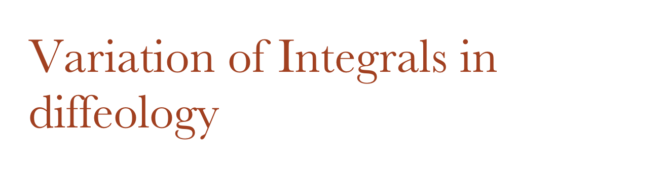 Variation of Integrals in diffeology