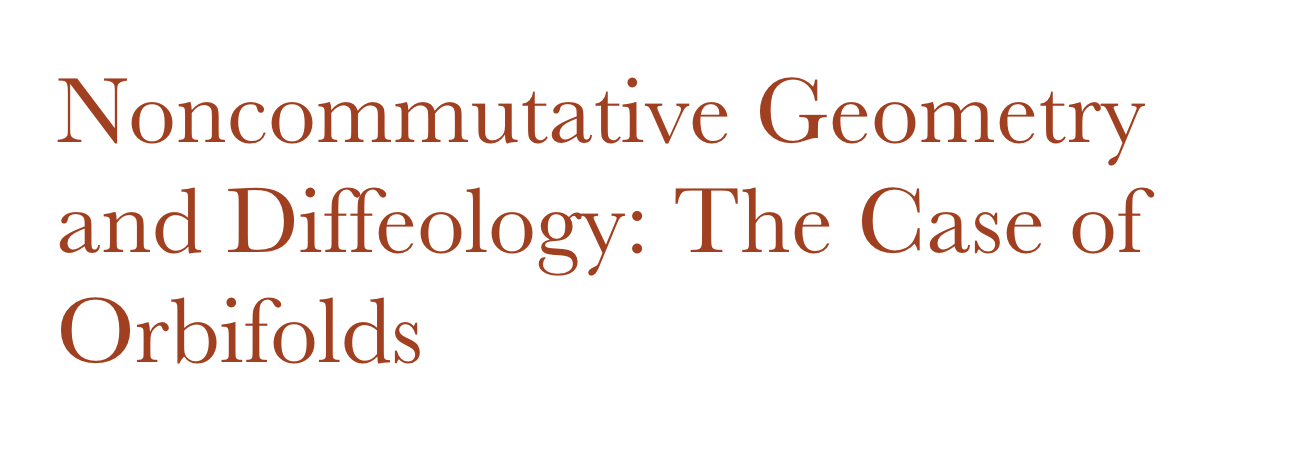 Noncommutative Geometry and Diffeology: The Case of Orbifolds