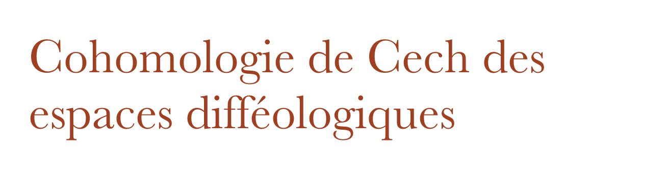 Cohomologie de Cech des espaces difféologiques