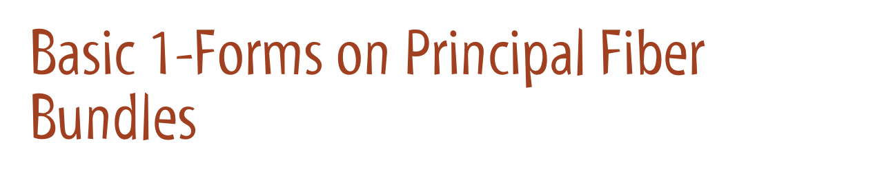 Basic 1-Forms on Principal Fiber Bundles