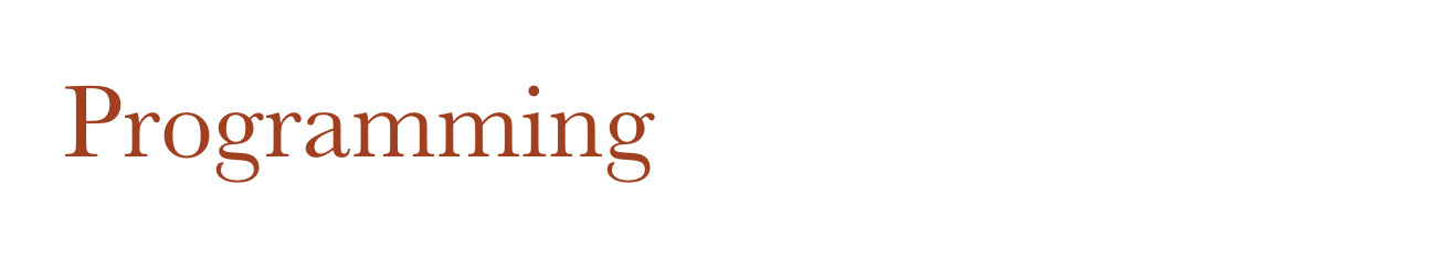 Programming