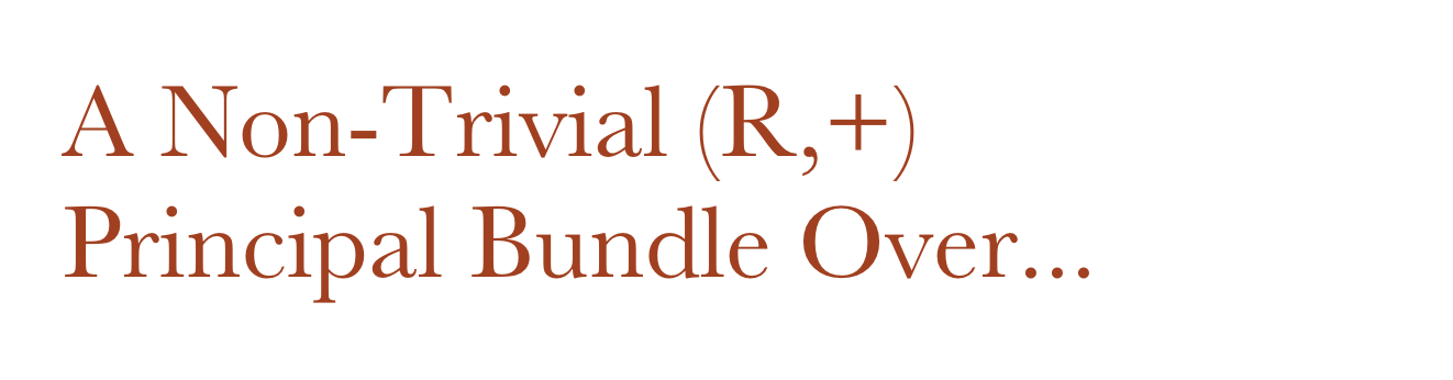 A Non-Trivial (R,+)  Principal Bundle Over...