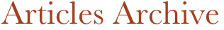 Articles Archive